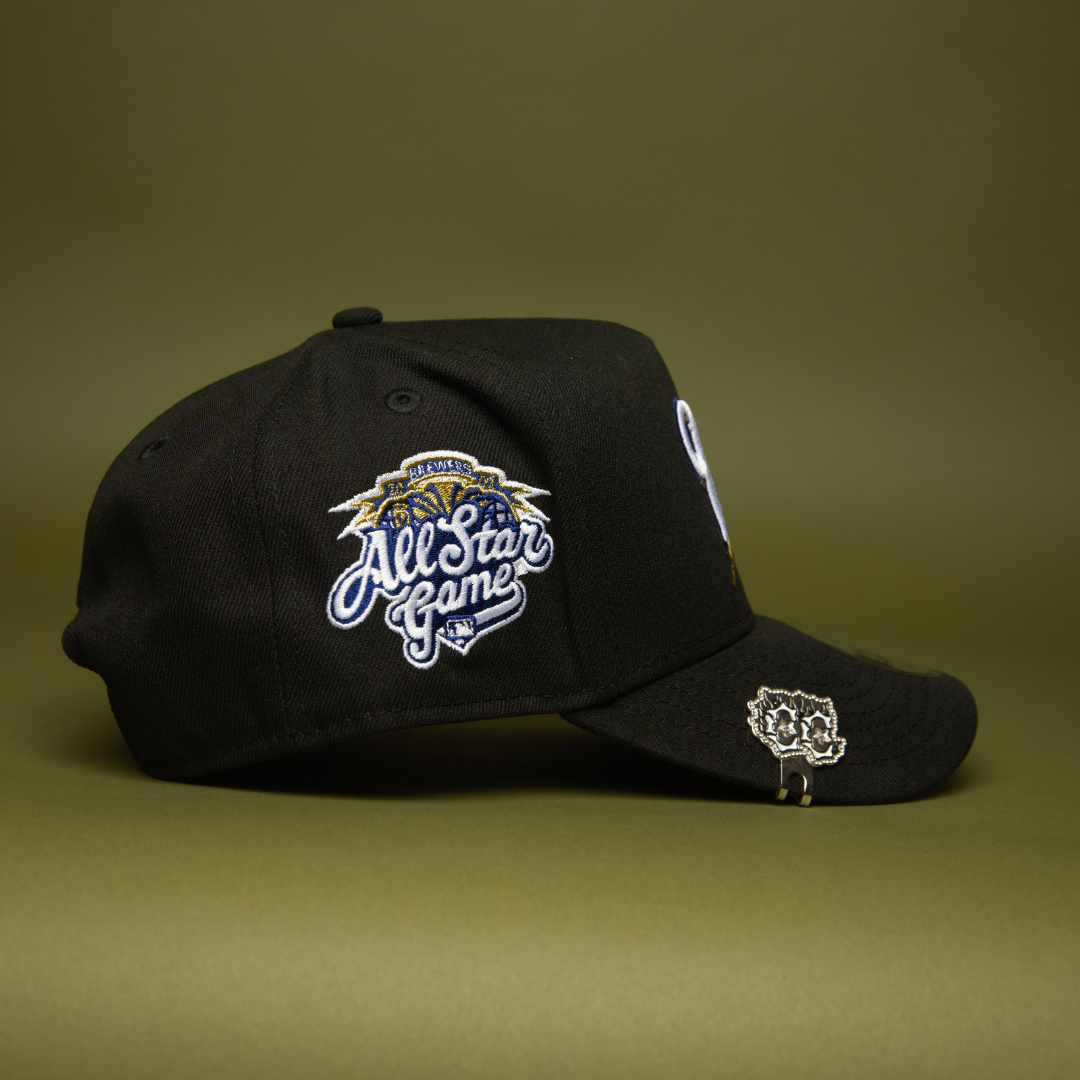 NEW ERA 9FIFTY A-FRAME BLACK MILWAUKEE BREWERS SNAPBACK W/ ALL STAR GAME SIDE PATCH
