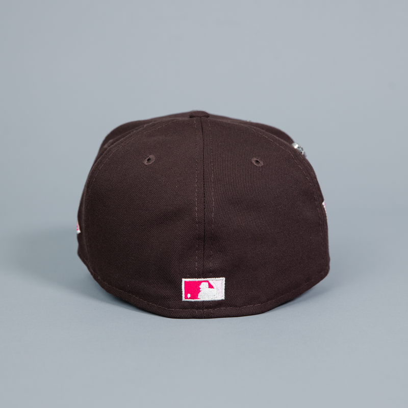 NEW ERA EXCLUSIVE 59FIFTY DARK BROWN LOS ANGELES DODGERS W/ 75TH WORLD SERIES SIDE PATCH