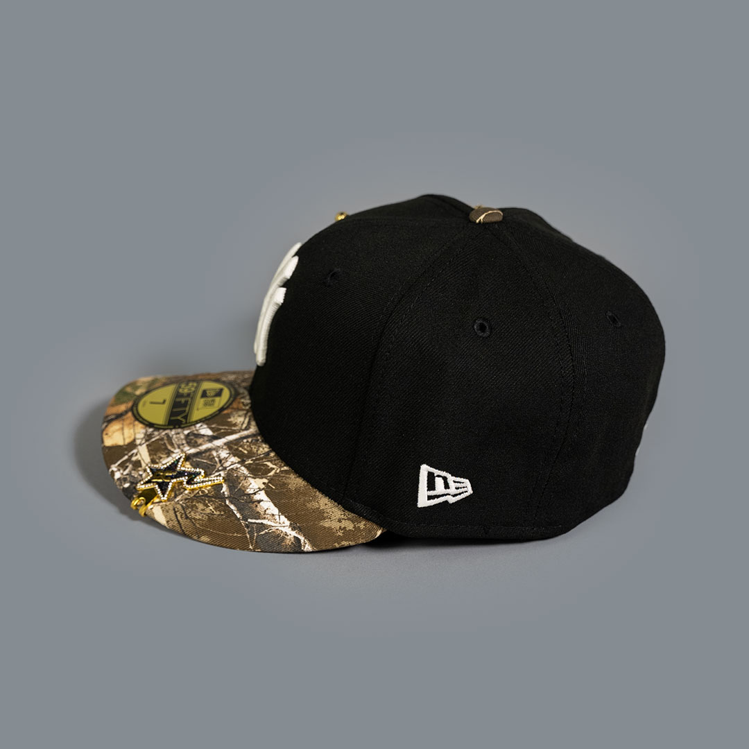 NEW ERA EXCLUSIVE 59FIFTY BLACK/ REALTREE NEW YORK YANKEES W/ 1942 ALL STAR GAME SIDE PATCH