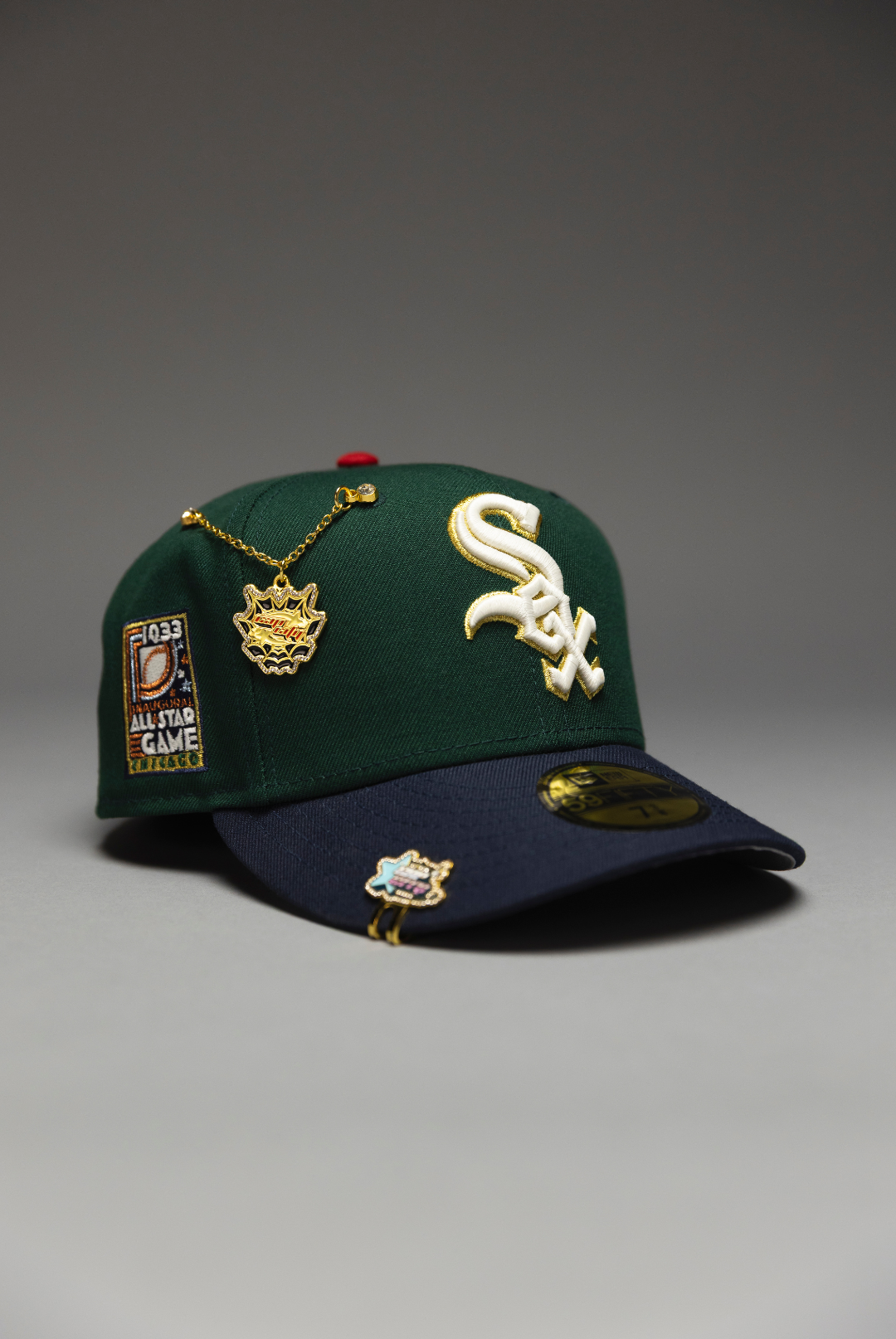 NEW ERA EXCLUSIVE 59FIFTY FOREST GREEN/NAVY CHICAGO WHITE SOX W/ ALL STAR GAME SIDE PATCH