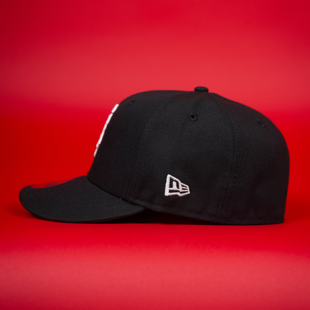 NEW ERA EXCLUSIVE 59FIFTY BLACK SAN FRANCISCO GIANTS W/ "TELL IT GOODBYE" SIDE PATCH