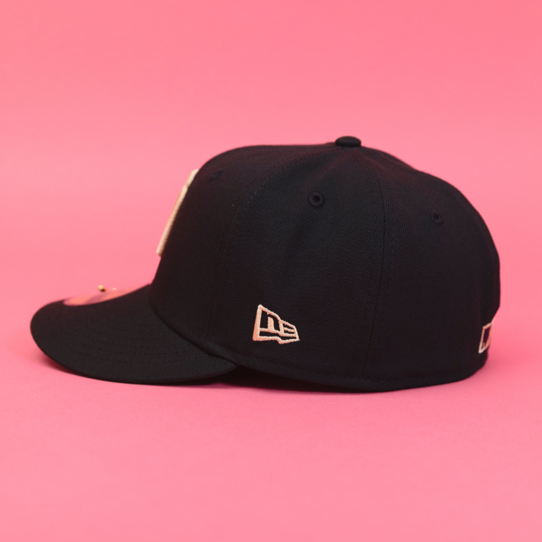 NEW ERA EXCLUSIVE 59FIFTY BLACK SAN DIEGO PADRES W/ 1998 WORLD SERIES SIDE PATCH