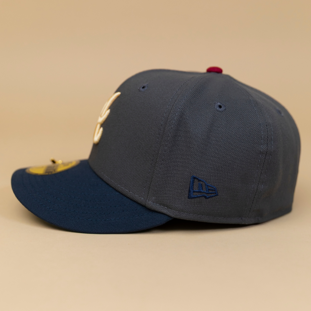NEW ERA 59FIFTY GREY/ NAVY ATLANTA BRAVES W/ ALL STAR GAME SIDE PATCH