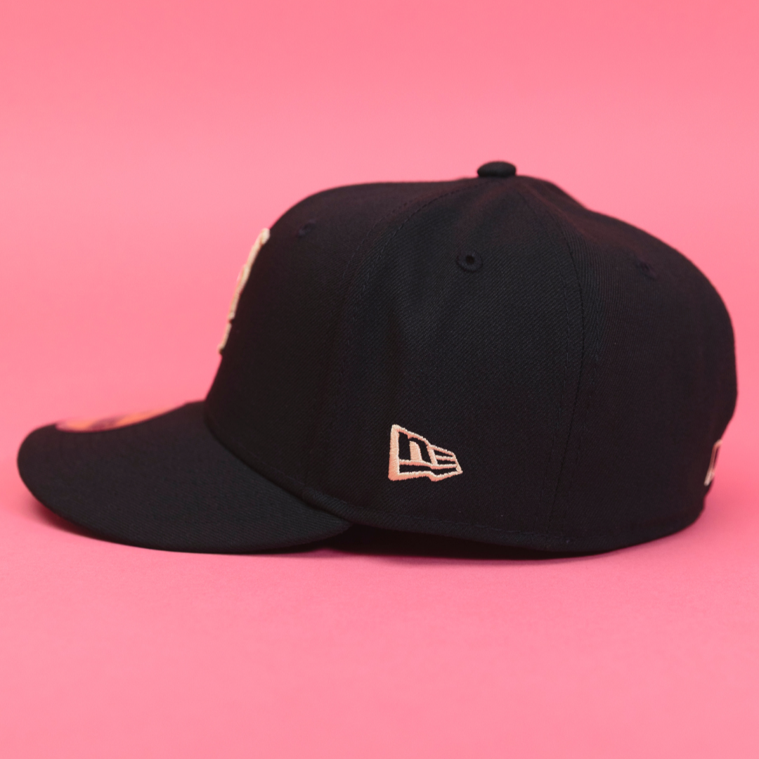 NEW ERA EXCLUSIVE 59FIFTY BLACK NEW YORK METS W/ 2000 WORLD SERIES SIDE PATCH