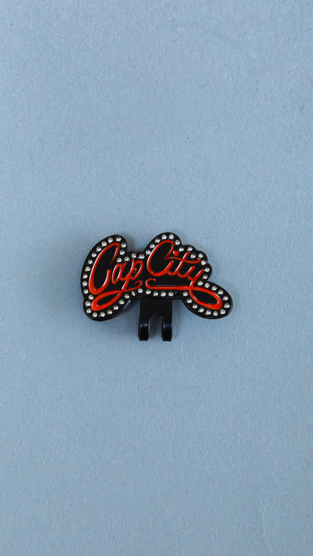 *NEW BLACK & RED "CAP CITY" BLIP W/ RHINESTONES VERY LIMITED