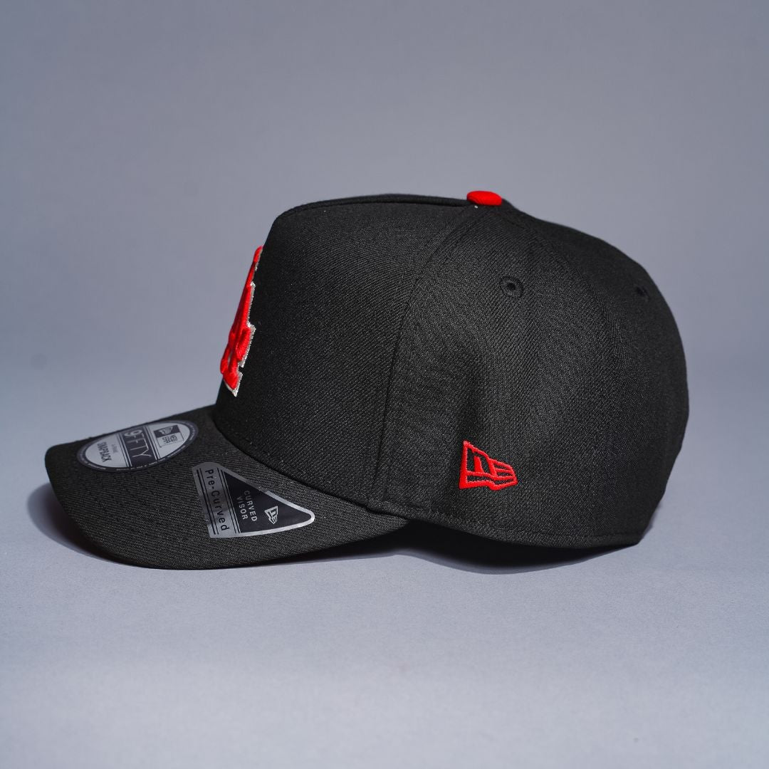 NEW ERA 9FIFTY A-FRAME BLACK LOS ANGELES DODGERS SNAPBACK W/ 2024 WORL