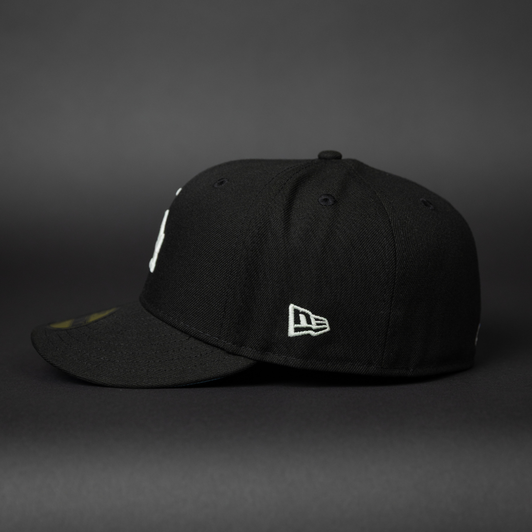 NEW ERA EXCLUSIVE 59FIFTY BLACK LOS ANGELES DODGERS W/ SHOHEI OHTANI 50-50 CLUB SIDE PATCH