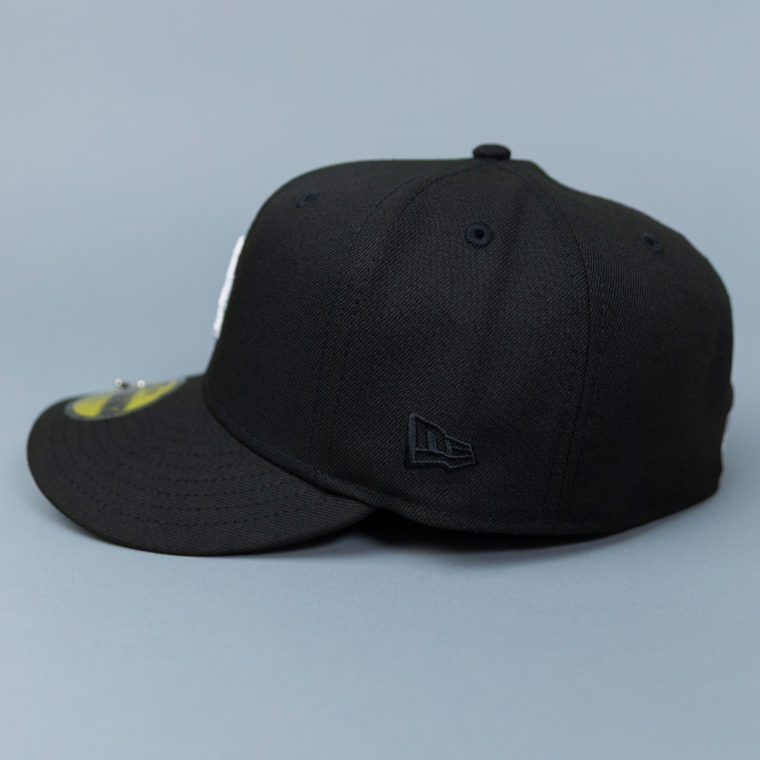 NEW ERA EXCLUSIVE 59FIFTY BLACK LOS ANGELES DODGERS W/ 60TH ANNIVERSARY SIDE PATCH