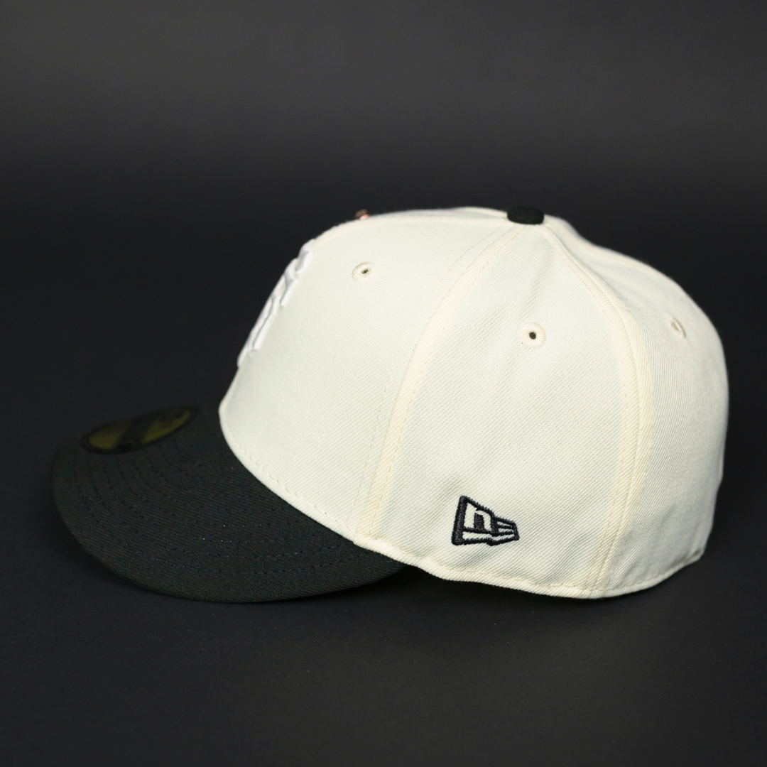 NEW ERA EXCLUSIVE 59FIFTY BLACK SAN FRANCISCO GIANTS W/ 50TH ANNIVERSARY SIDE PATCH