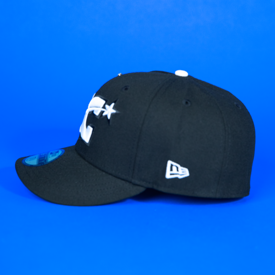 NEW ERA EXCLUSIVE 59FIFTY BLACK "CAP CITY" W/ 15TH ANNIVERSARY SIDE PATCH
