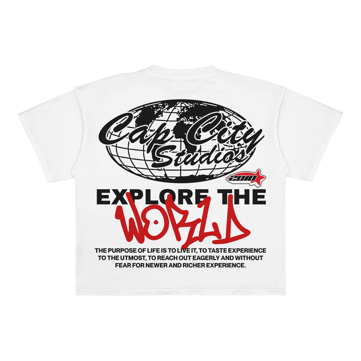 EXCLUSIVE CLUB WHITE “CAP CITY STUDIOS” OVERSIZED TEE