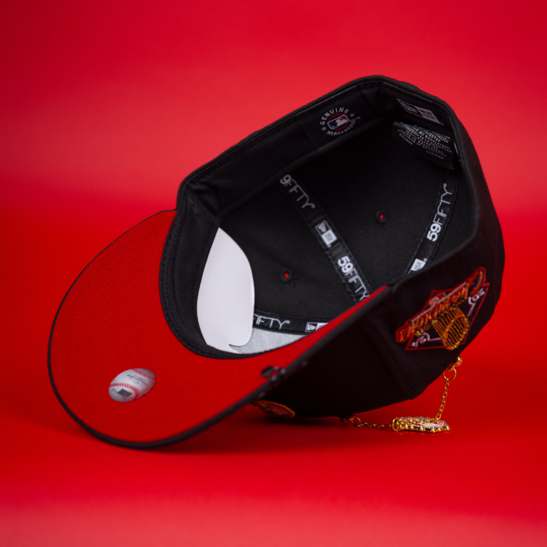 NEW ERA EXCLUSIVE 59FIFTY BLACK LOS ANGELES DODGERS W/ WORLD SERIES CHAMPIONS SIDE PATCH