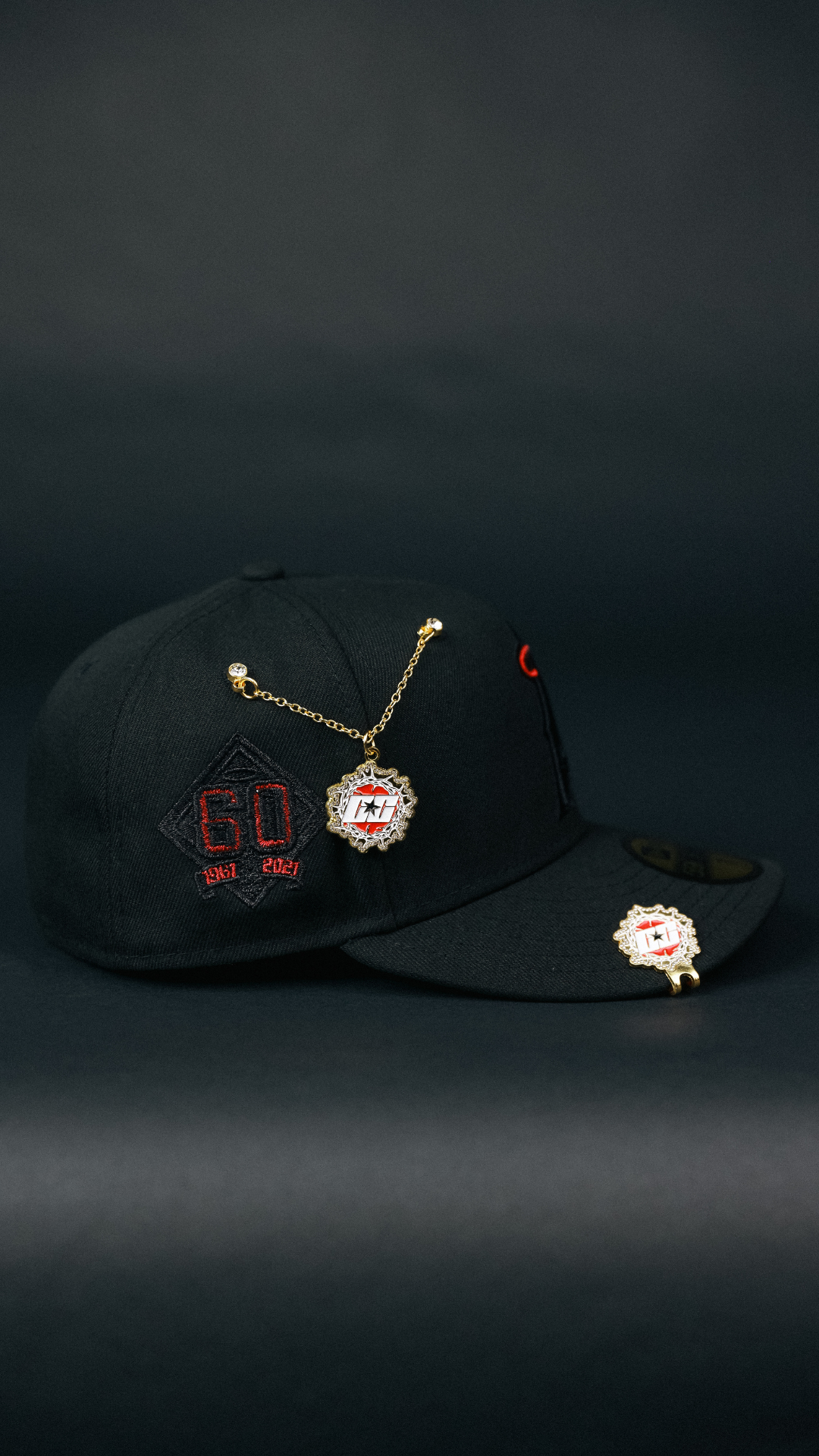 NEW ERA EXCLUSIVE 59FIFTY BLACKED OUT ANAHEIM ANGELS W/ 60TH ANNIVERSARY SIDE PATCH