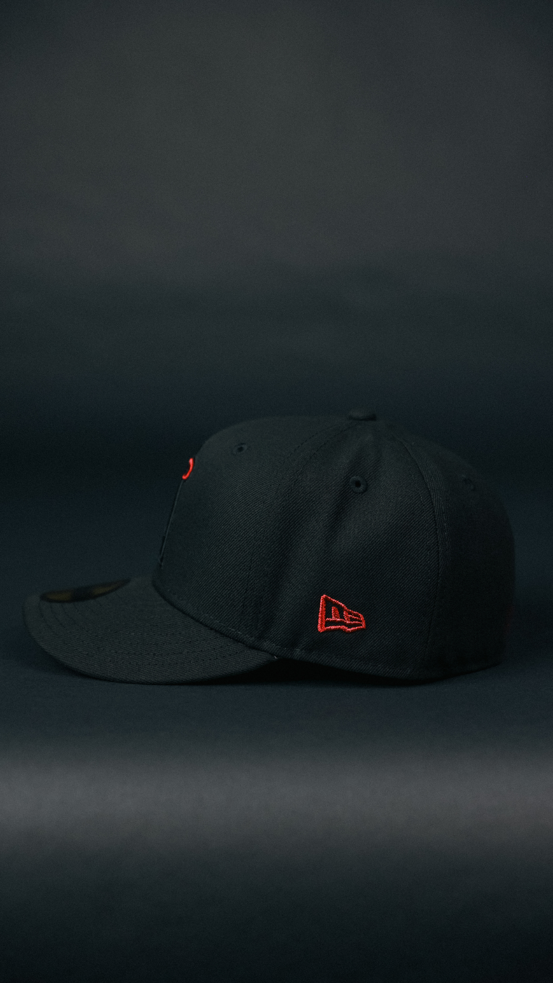 NEW ERA EXCLUSIVE 59FIFTY BLACKED OUT ANAHEIM ANGELS W/ 60TH ANNIVERSARY SIDE PATCH