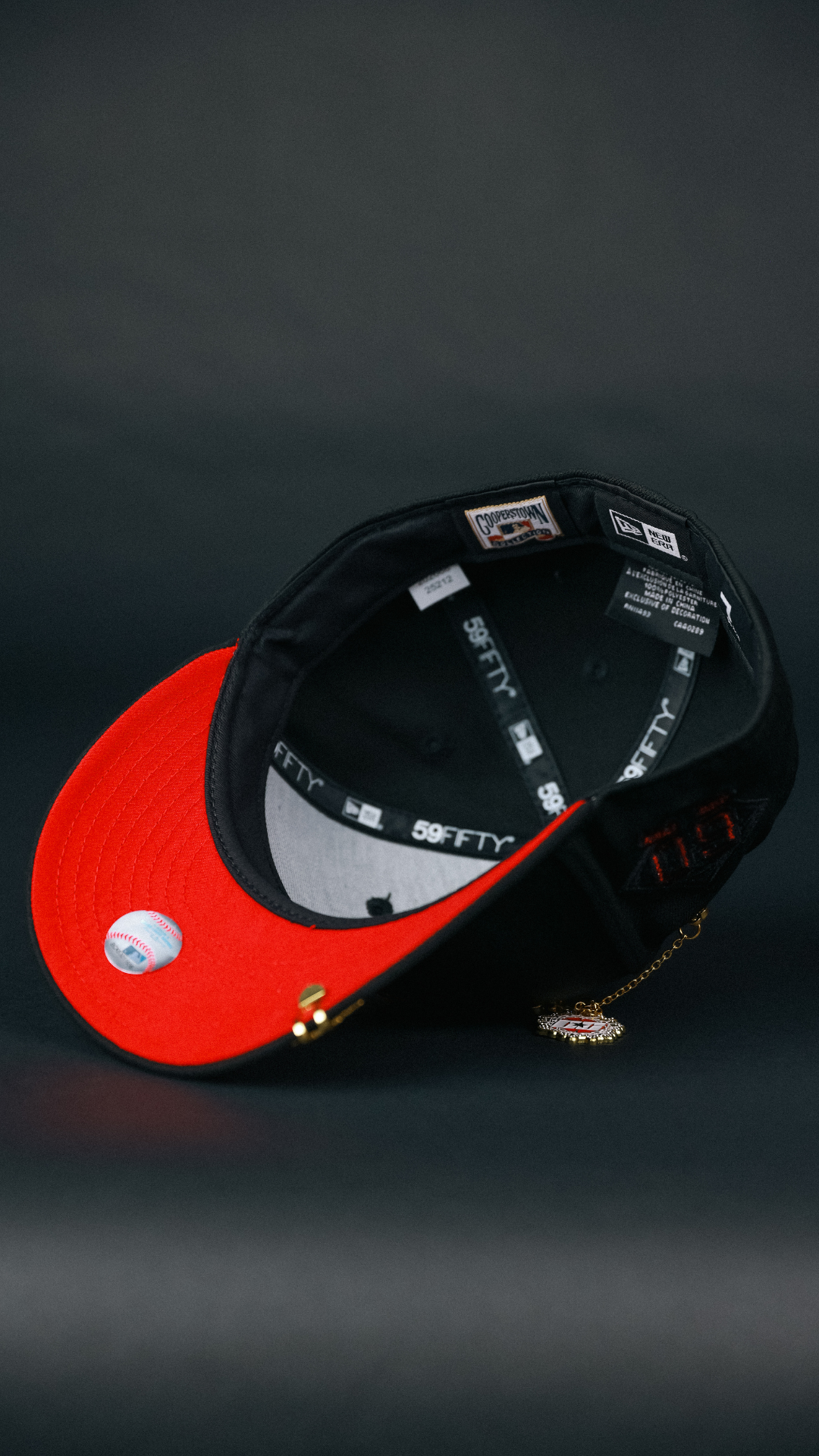 NEW ERA EXCLUSIVE 59FIFTY BLACKED OUT ANAHEIM ANGELS W/ 60TH ANNIVERSARY SIDE PATCH