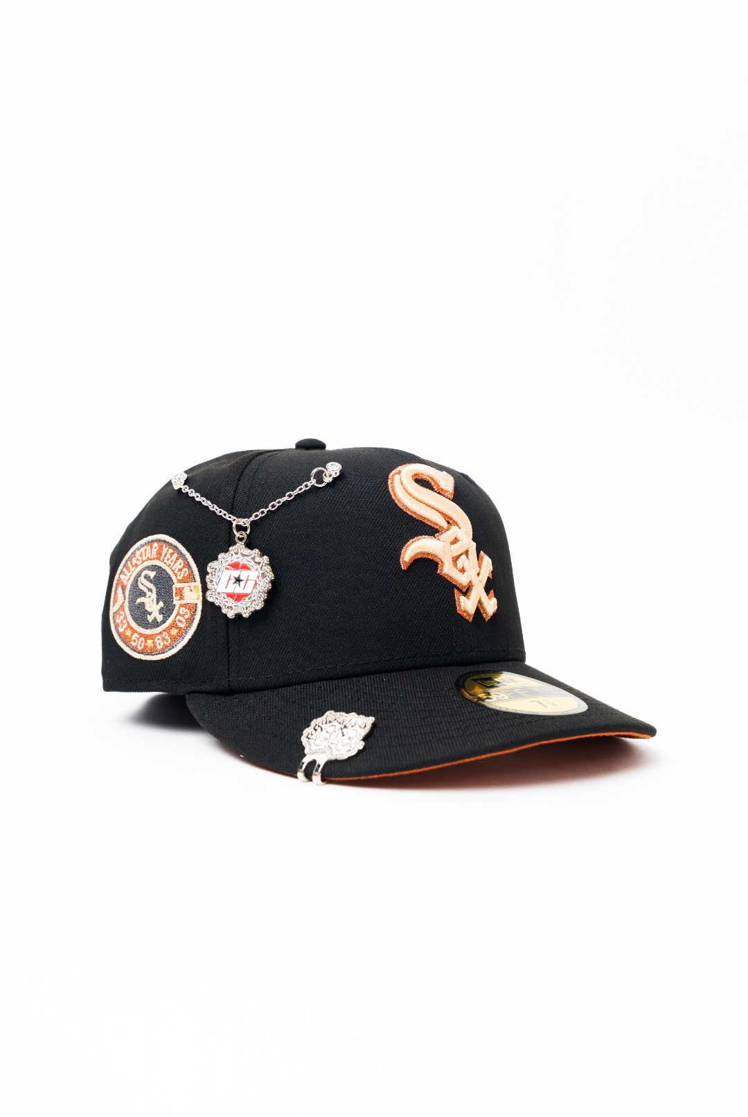 NEW ERA EXCLUSIVE 59FIFTY BLACK CHICAGO WHITE SOX W ALL STAR YEARS SIDE PATCH