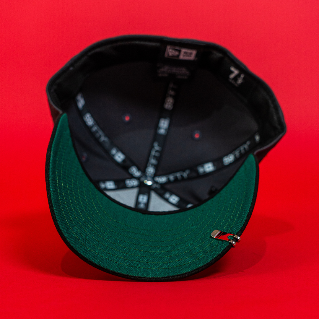 NEW ERA EXCLUSIVE 59FIFTY DARK GREY/ BLACK MEXICO 2025 WORLD BASEBALL CLASSIC W/ AZTEC CALENDER SIDE PATCH
