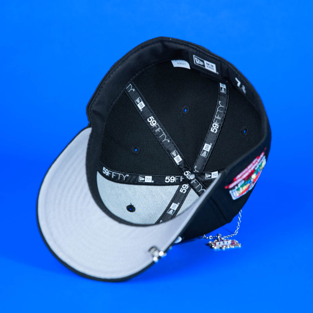 NEW ERA EXCLUSIVE 59FIFTY BLACK "CAP CITY" W/ 15TH ANNIVERSARY SIDE PATCH