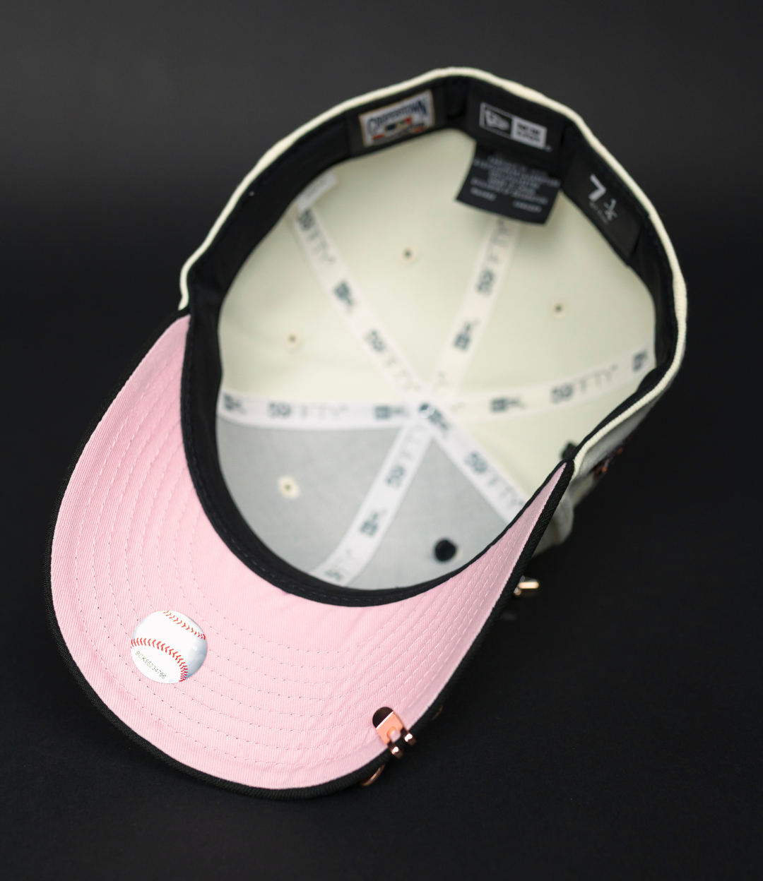 NEW ERA EXCLUSIVE 59FIFTY BLACK SAN FRANCISCO GIANTS W/ 50TH ANNIVERSARY SIDE PATCH