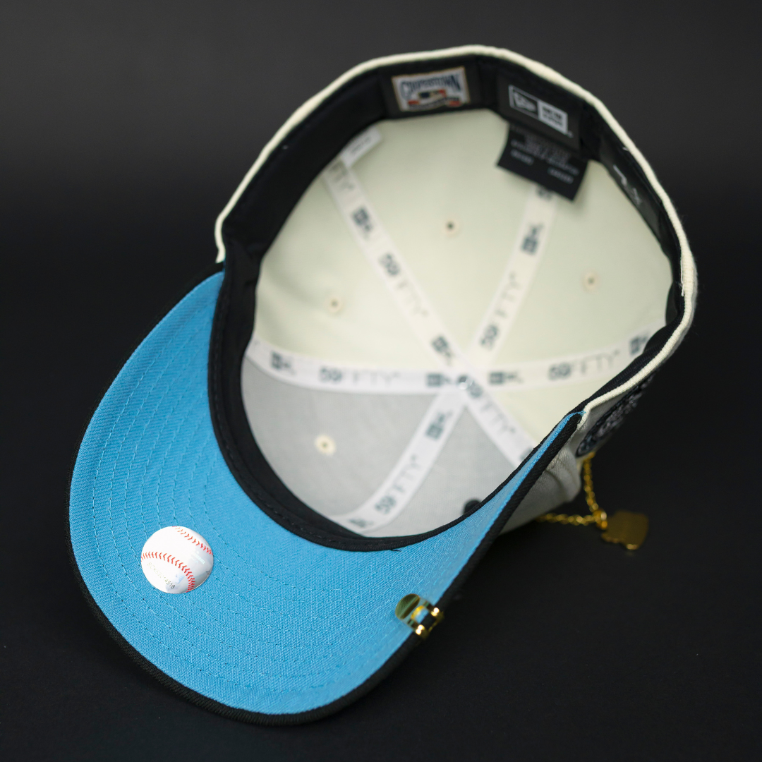 NEW ERA EXCLUSIVE 59FIFTY CHROME/ BLACK DETROIT TIGERS W/ WORLD SERIES SIDE PATCH