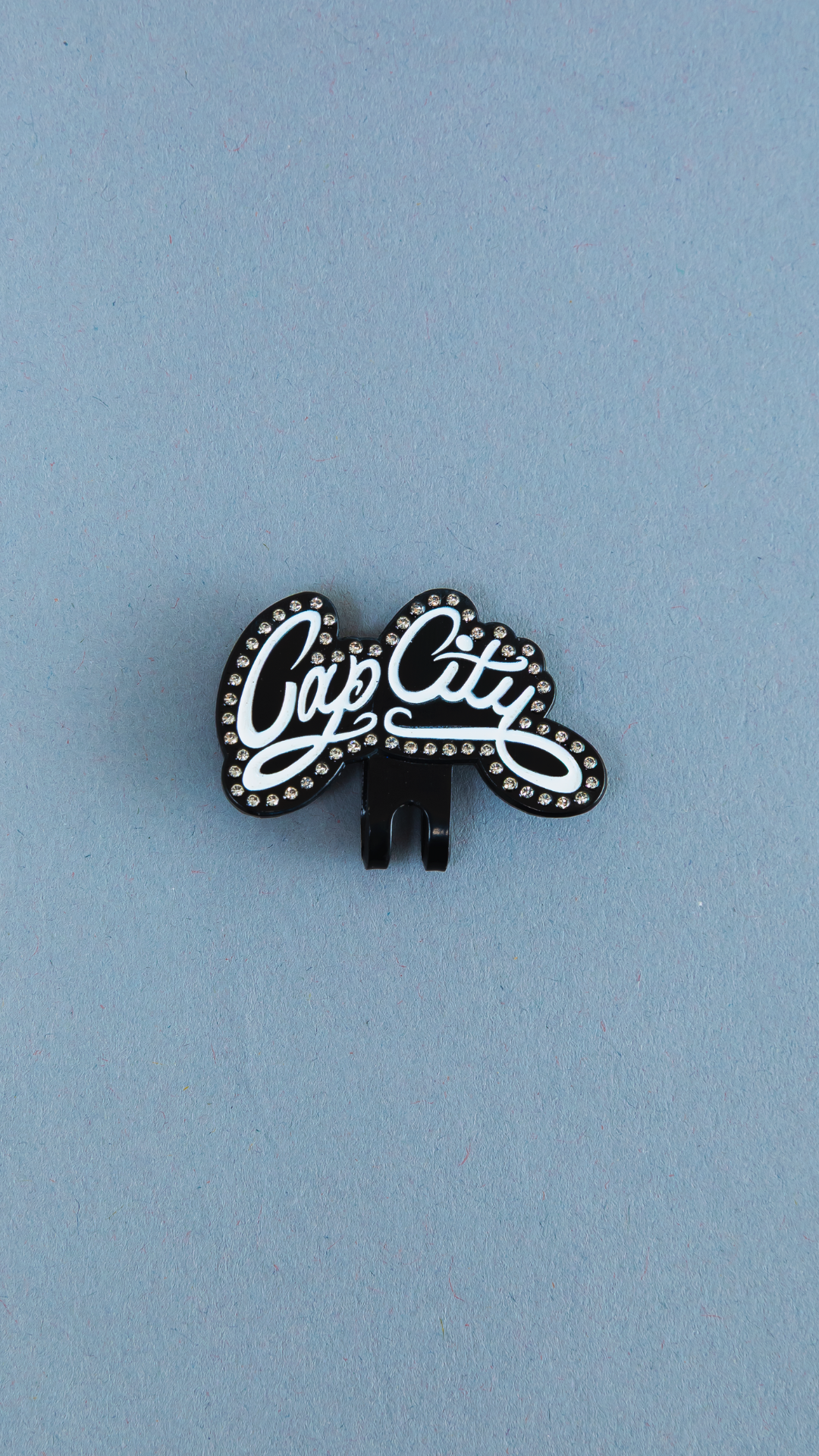 *NEW BLACK & WHITE "CAP CITY" BLIP W/ RHINESTONES VERY LIMITED