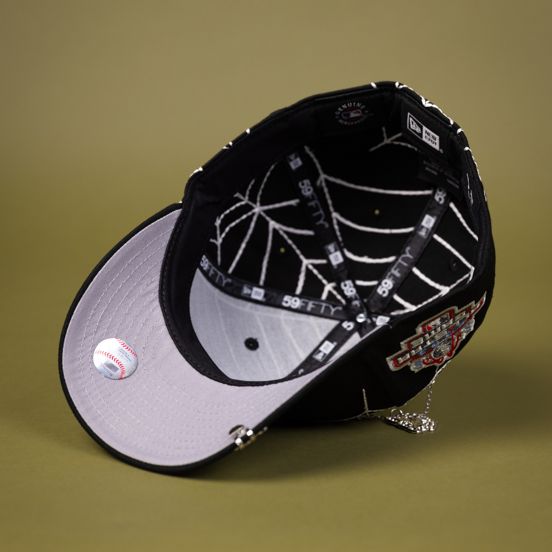 NEW ERA EXCLUSIVE 59FIFTY BLACK CHICAGO WHITE SOX W/ SPIDER WEB + 2003 ALL STAR GAME SIDE PATCH