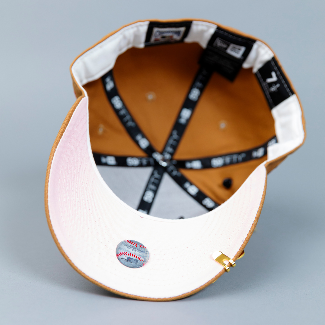 NEW ERA EXCLUSIVE 59FIFTY BRONZE LOS ANGELES DODGERS W/ 100TH ANNIVERSARY SIDE PATCH