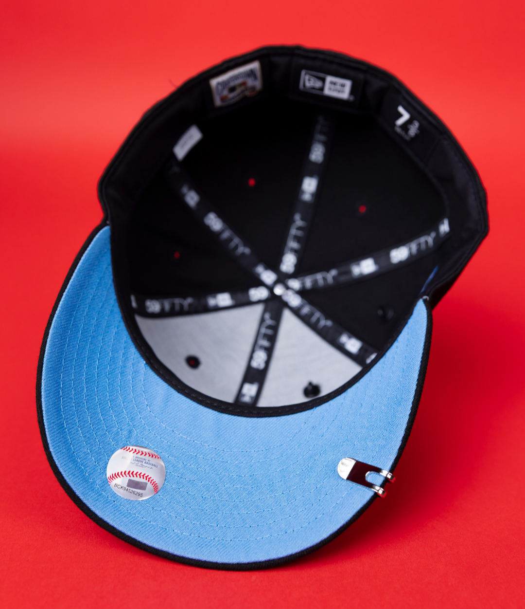 NEW ERA EXCLUSIVE 59FIFTY BLACK HOUSTON ASTROS W/ BLUE ROSE + "35 GREAT YEARS" SIDE PATCH