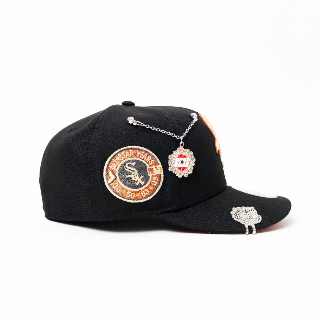 NEW ERA EXCLUSIVE 59FIFTY BLACK CHICAGO WHITE SOX W ALL STAR YEARS SIDE PATCH
