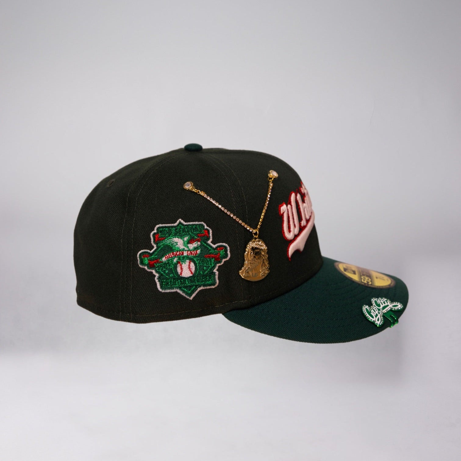 NEW ERA EXCLUSIVE 59FIFTY EMERALD GREEN CHICAGO WHITE SOX SCRIPT W/ 100TH SEASON SIDE PATCH