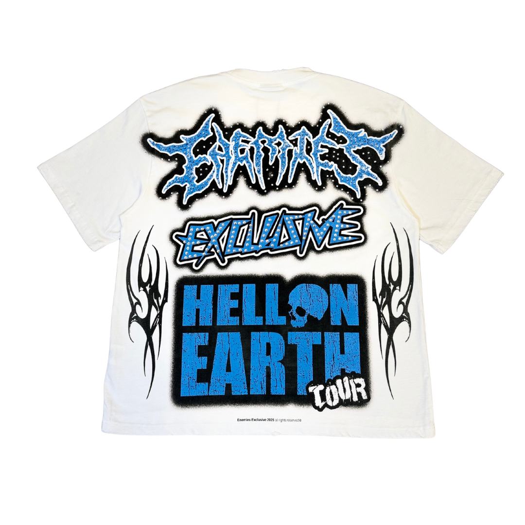Enemies Exclusive White/Blue Tee