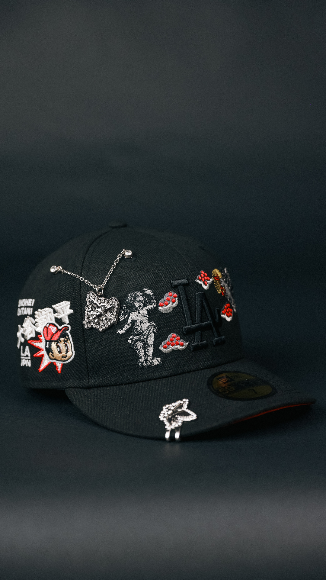 NEW ERA EXCLUSIVE 59FIFTY BLACKED OUT LOS ANGELES DODGERS "HEAVENLY CITY" W/ SHOHEI OHTANI SIDE PATCH