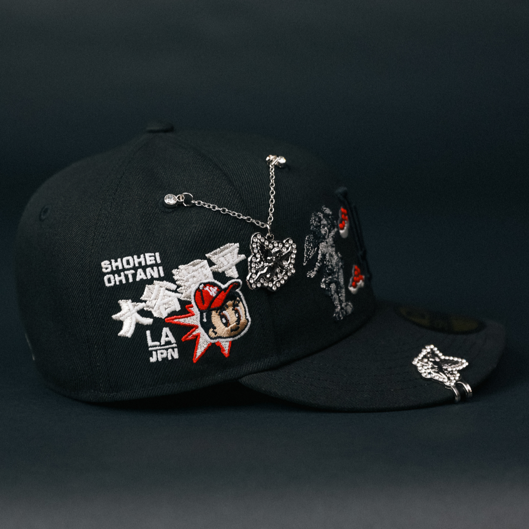 NEW ERA EXCLUSIVE 59FIFTY BLACKED OUT LOS ANGELES DODGERS "HEAVENLY CITY" W/ SHOHEI OHTANI SIDE PATCH