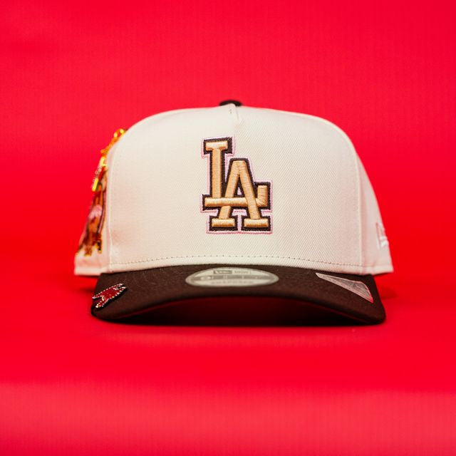 NEW ERA EXCLUSIVE 9FIFTY A-FRAME CHROME/ BROWN LOS ANGELES DODGERS W/ "SHOHEI OHTANI" CLUB SIDE PATCH