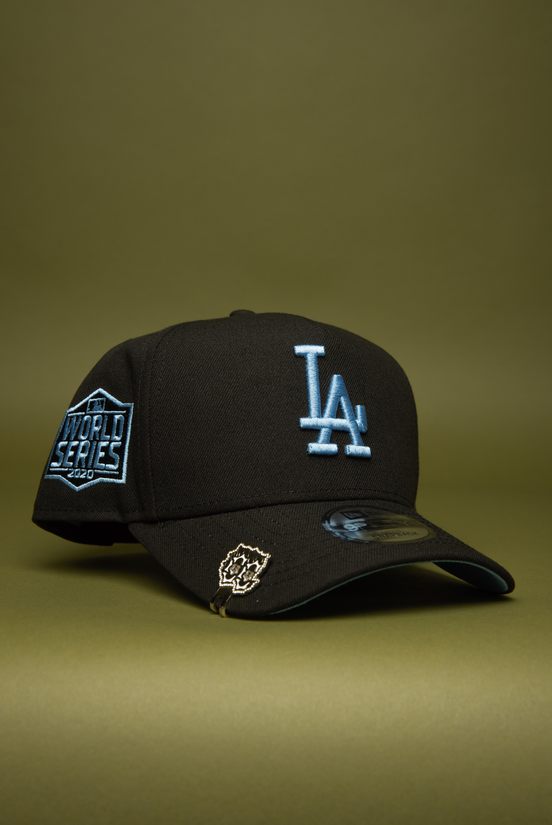 NEW ERA 9FIFTY A-FRAME BLACK LOS ANGELES DODGERS SNAPBACK W/ 2020 WORLD SERIES SIDE PATCH