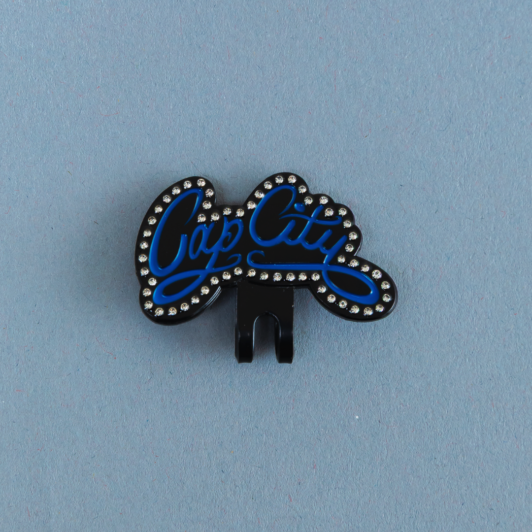 *NEW BLACK & BLUE "CAP CITY" BLIP W/ RHINESTONES VERY LIMITED