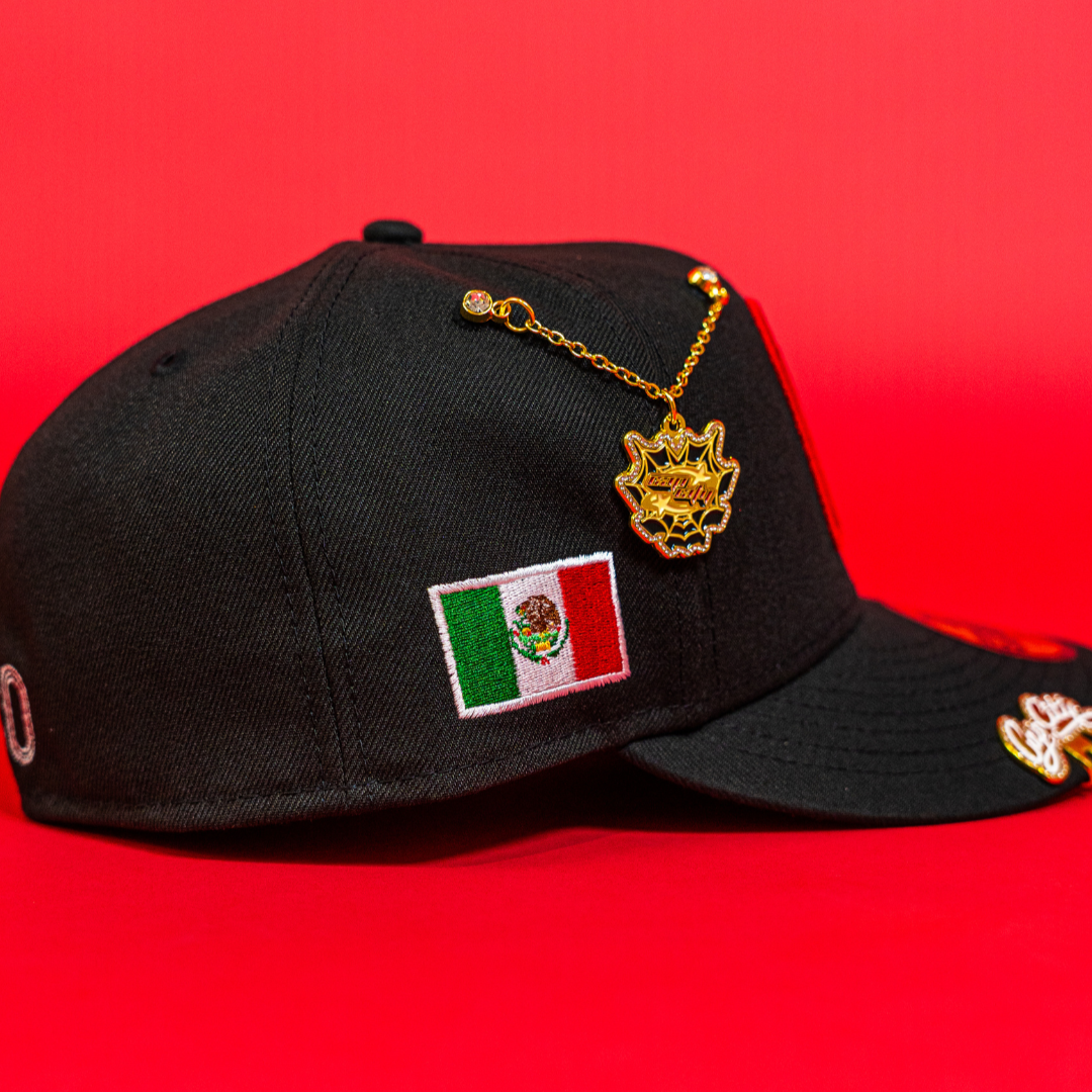 NEW ERA EXCLUSIVE 59FIFTY BLACK MEXICO 2025 WORLD BASEBALL CLASSIC W/ MEXICO FLAG SIDE PATCH