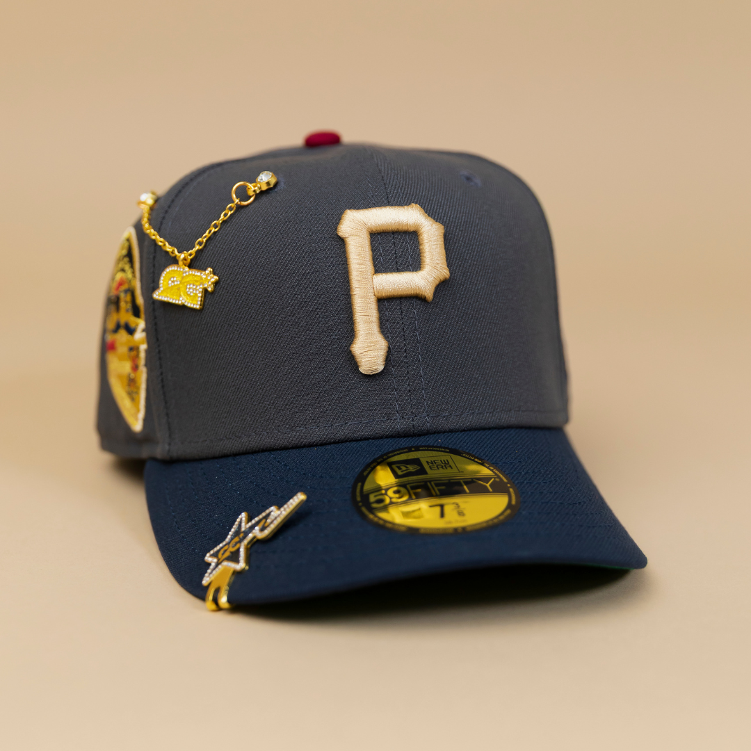NEW ERA EXCLUSIVE 59FIFTY GREY/ NAVY PITTSBURGH PIRATES W/ 1959 ALL STAR GAME SIDE PATCH