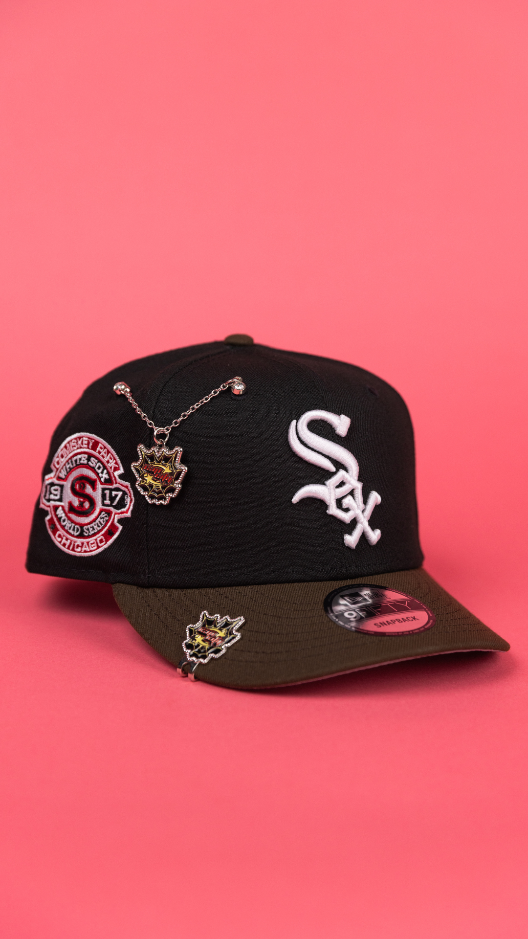 NEW ERA EXCLUSIVE 9FIFTY BLACK/ BROWN CHICAGO WHITE SOX W/ 1917 WORLD SERIES SIDE PATCH
