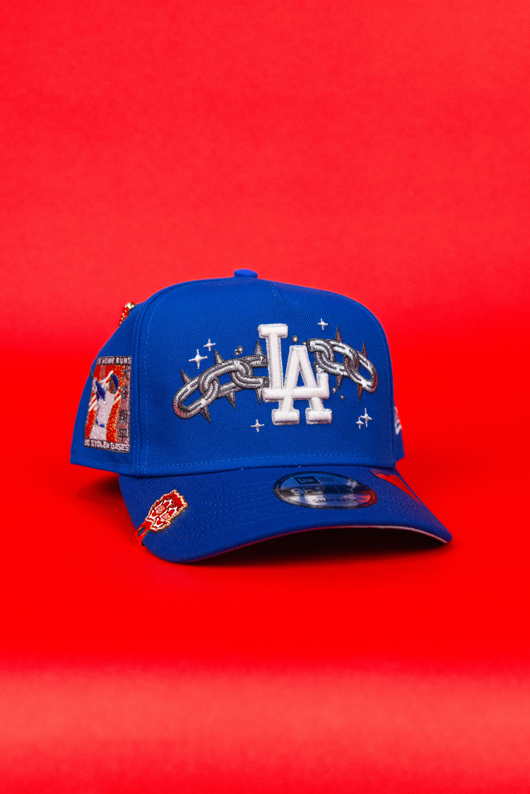 NEW ERA 9FIFTY A-FRAME BLUE LOS ANGELES DODGERS SNAPBACK W/ EMBROIDERY + SHOHEI OHTANI 50-50 CLUB SIDE PATCH