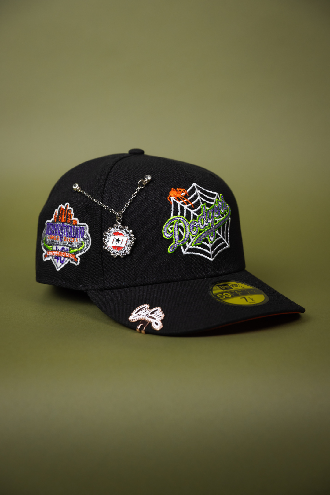 EXCLUSIVO 59FIFTY DE NEW ERA, GIGANTES DE SAN FRANCISCO BLANCO/VERDE CROMADO CON PARCHE DEL JUEGO ALL STAR DE 1984