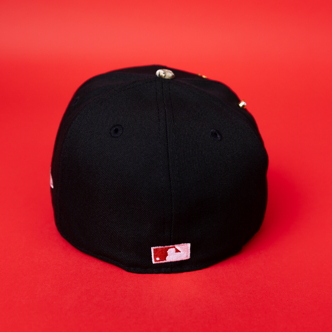 NEW ERA EXCLUSIVE 59FIFTY BLACK/ REALTREE CHICAGO WHITE SOX W/ PINK ROSES + ALL STAR GAME SIDE PATCH