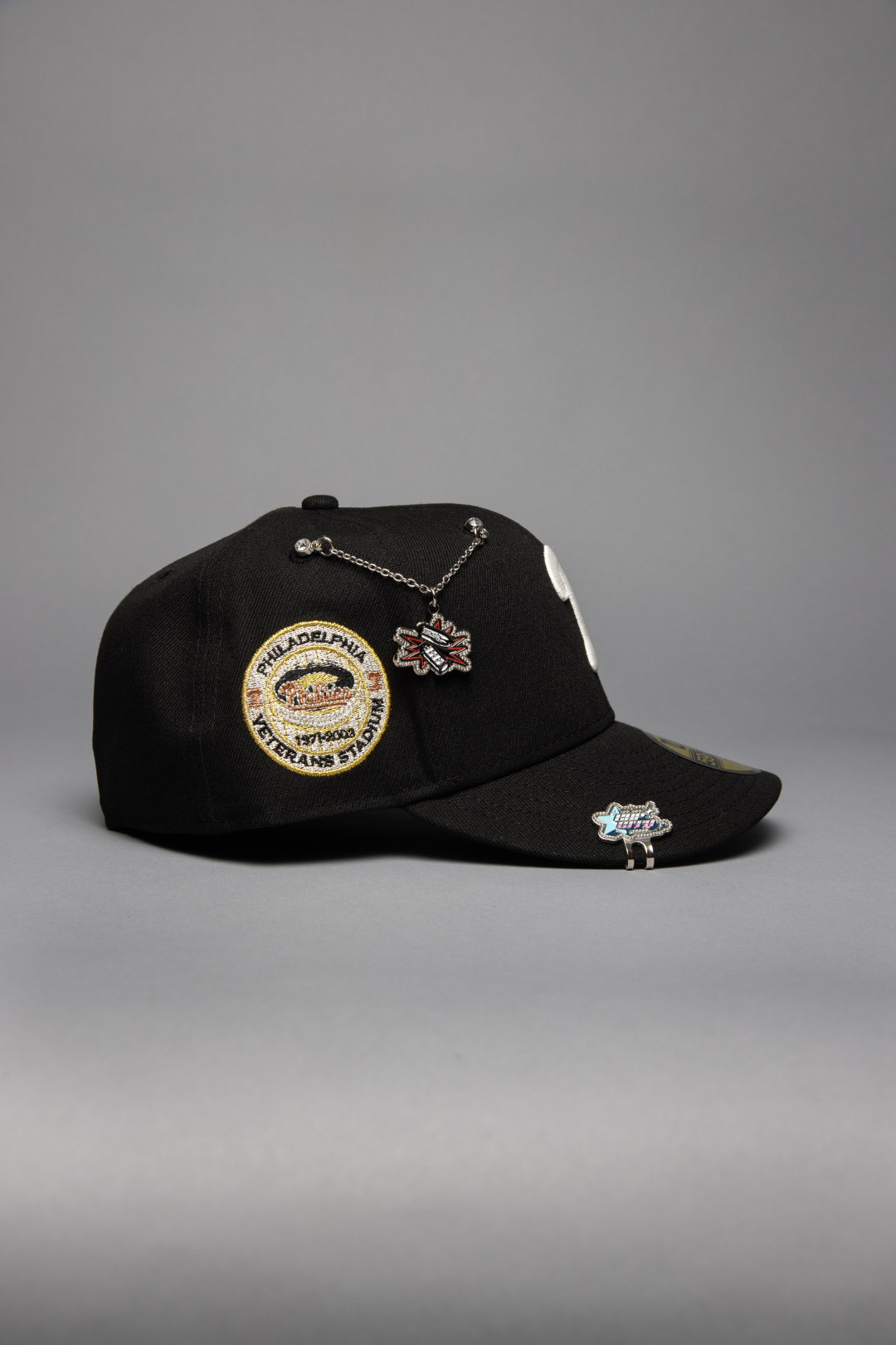 NEW ERA EXCLUSIVE 59FIFTY BLACK PHILADELPHIA PHILLIES W/ VETERANS STADIUM SIDE PATCH