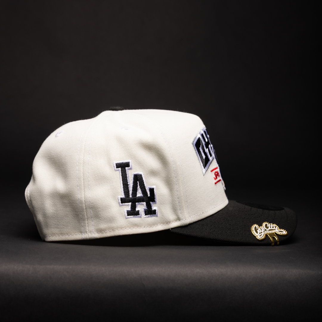 NEW ERA 9FIFTY A-FRAME CHROME/BLACK LOS ANGELES DODGERS "SHOHEI OHTANI" SCRIPT W/ LA LOGO SIDE PATCH