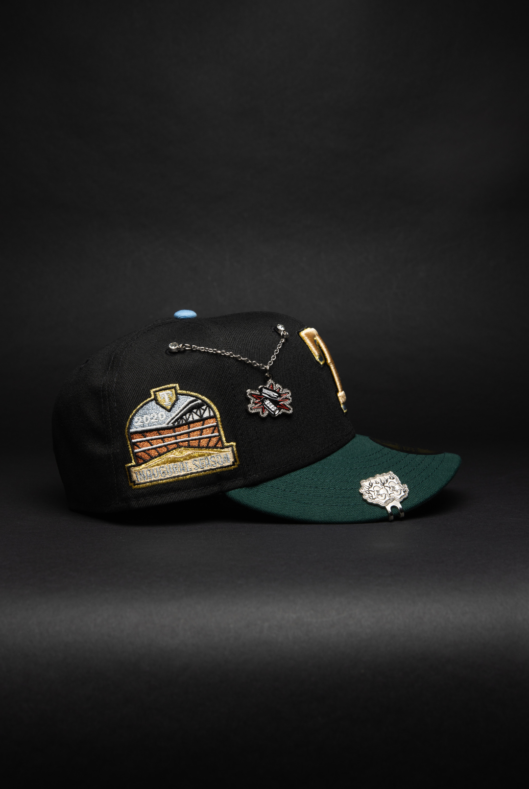 NEW ERA EXCLUSIVE 59FIFTY BLACK/FOREST GREEN TEXAS RANGERS W/ INAUGURAL SEASON SIDE PATCH