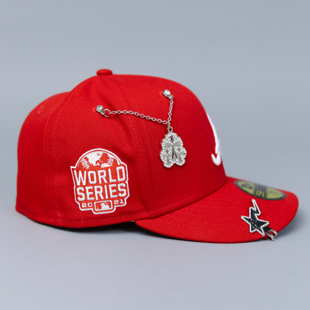 NEW ERA 59FIFTY RED ATLANTA BRAVES W/ WORLD SERIES SIDE PATCH