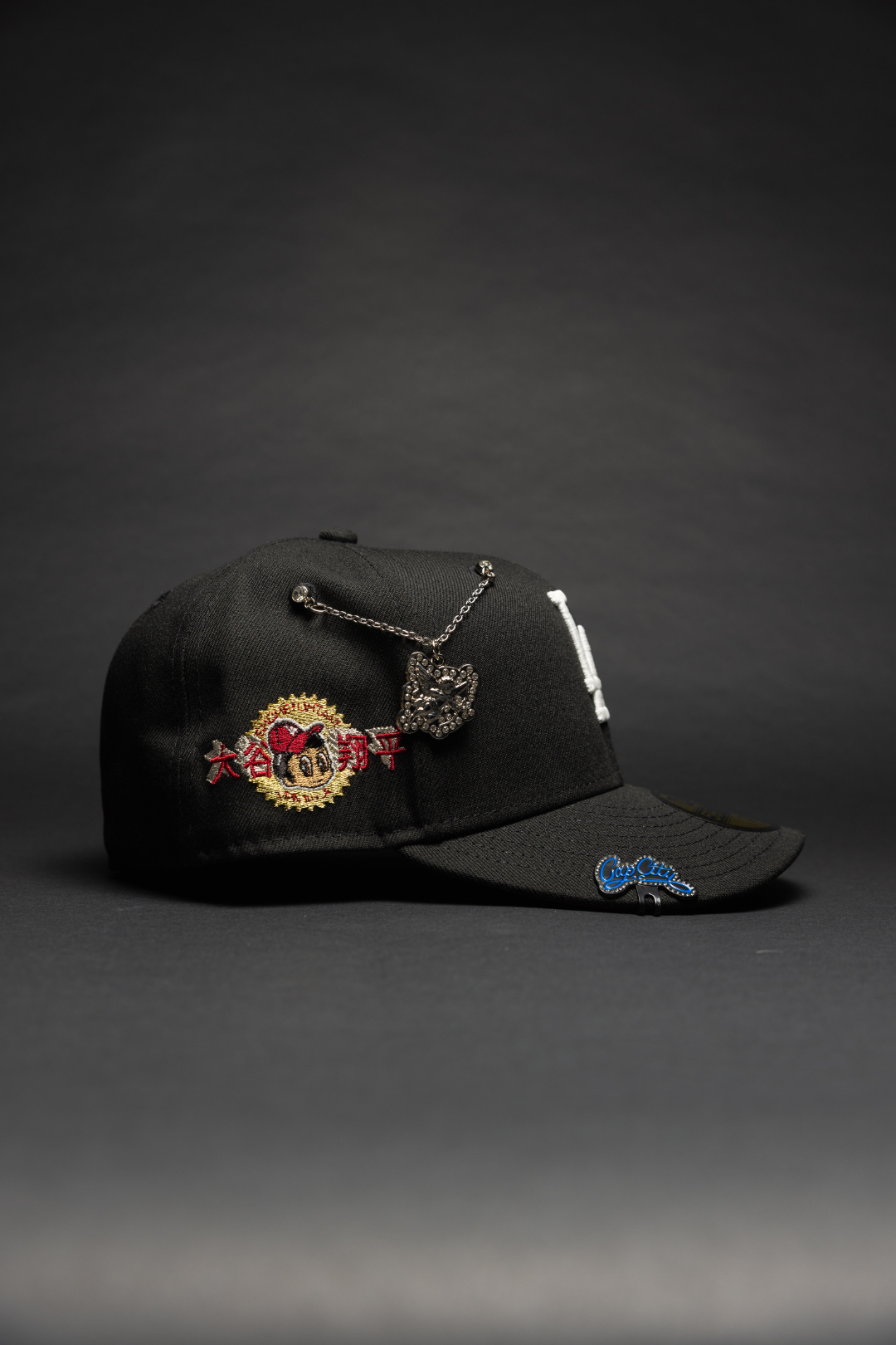 NEW ERA EXCLUSIVE 59FIFTY BLACK LOS ANGELES DODGERS W/ SHOHEI OHTANI SIDE PATCH