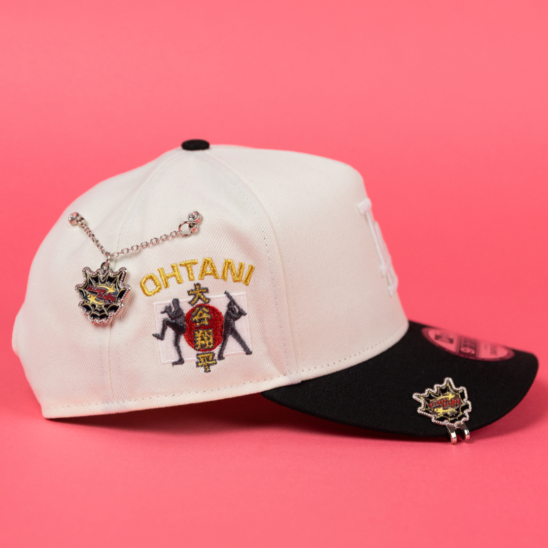 NEW ERA 9FIFTY A-FRAME CHROME/ BLACK LOS ANGELES DODGERS SNAPBACK W/ SHOHEI OHTANI SIDE PATCH