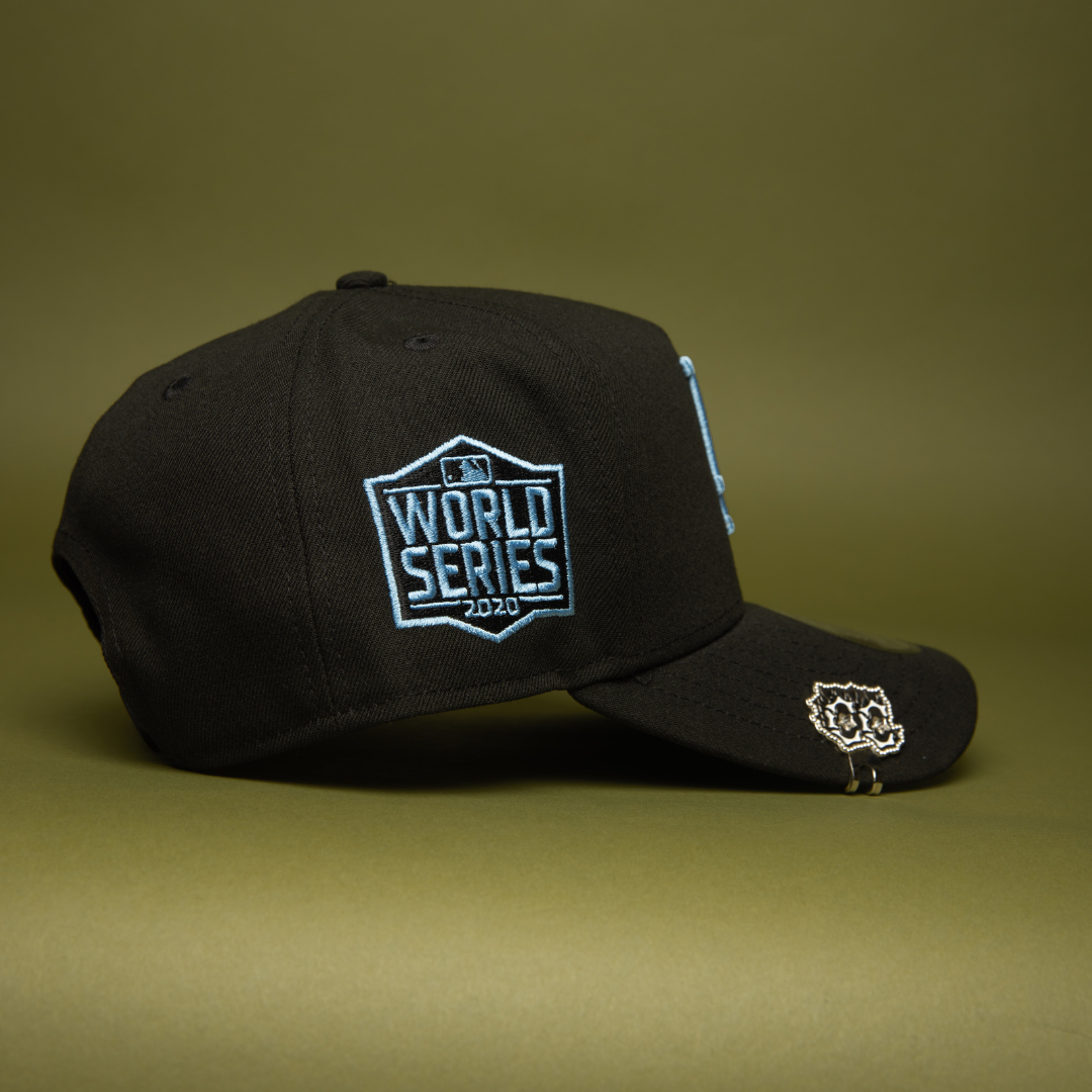 NEW ERA 9FIFTY A-FRAME BLACK LOS ANGELES DODGERS SNAPBACK W/ 2020 WORLD SERIES SIDE PATCH