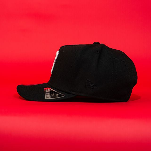 NEW ERA EXCLUSIVE 9FIFTY A-FRAME BLACK PHILADELPHIA PHILLIES SNAPBACK W/ "HOME OF THE PHILLIES" SIDE PATCH